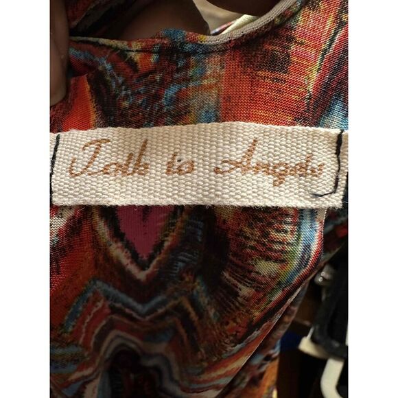 Talk to Angels Size Small Aztec Maxi Halter Neck Sleeveless Chevron Print Dress - Picture 4 of 8